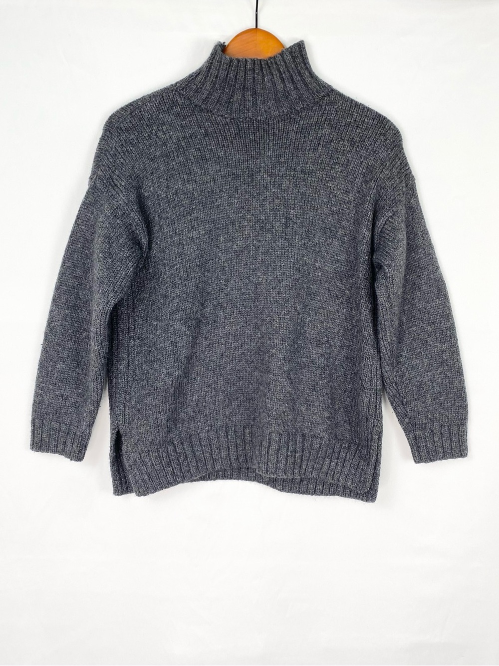 Soeur Merino Wool Alpaca Sweater‎ Size 36 Gray Turtleneck